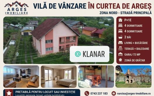 Vila de vanzare in Curtea de Arges zona Nord