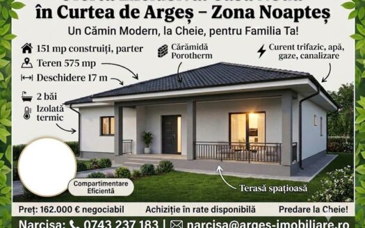 Casă nouă de vânzare în Curtea de Argeș – Zona Noapteș
